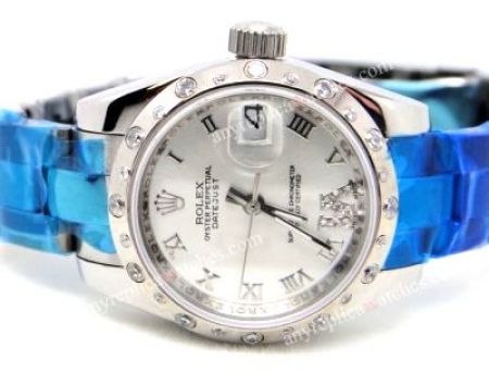 Rolex Datejust NEW Stainless Steel Datejust Diamond - Silver Face LADY SIZE